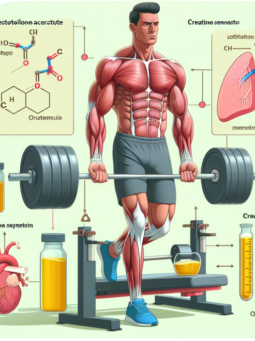 Effet de l'acétate de trestolone sur la synthèse de créatine